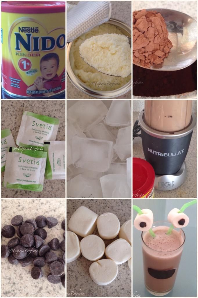 Malteadas espeluznantes con leche nido kinder