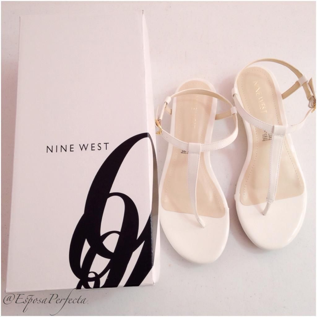 sandalias blancas nine west