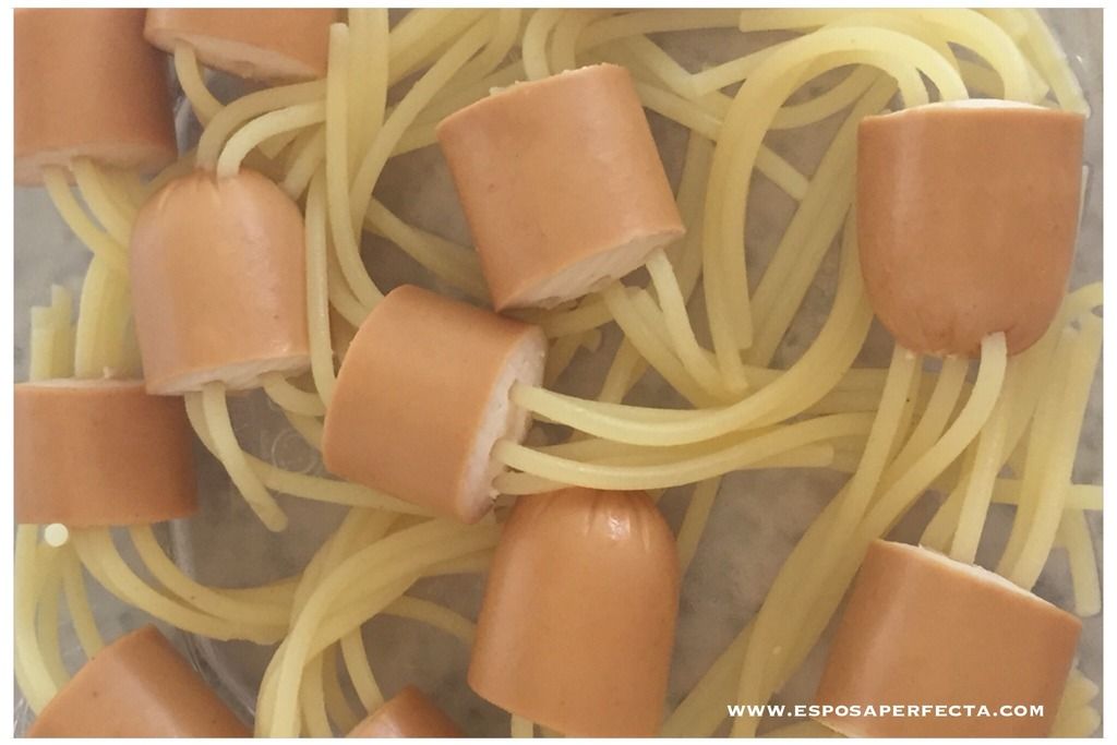 Salchi pulpos, receta para niños