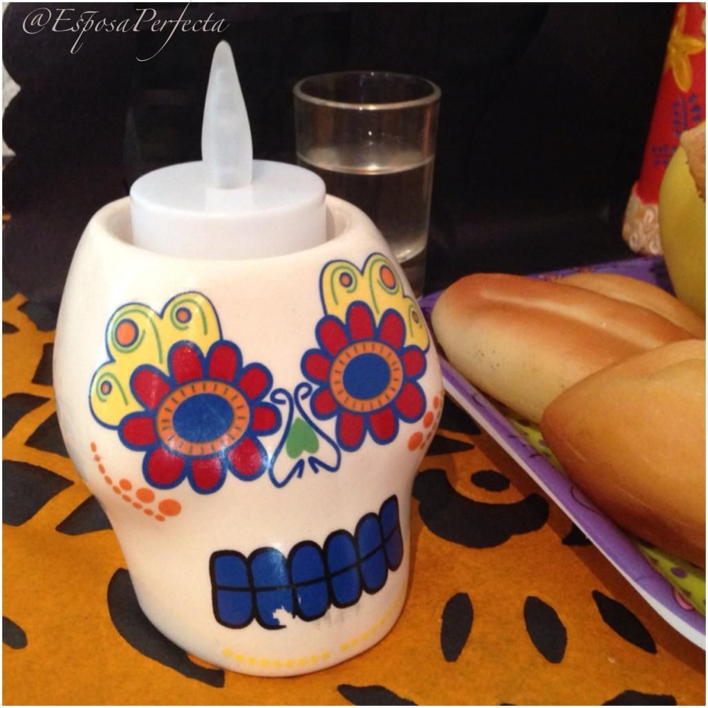 Porta velas de calavera