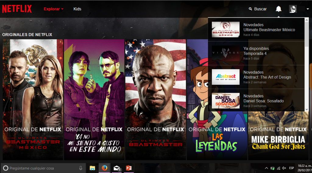 Notificaciones Netflix