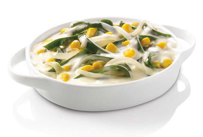 Rajas Pobanas con crema