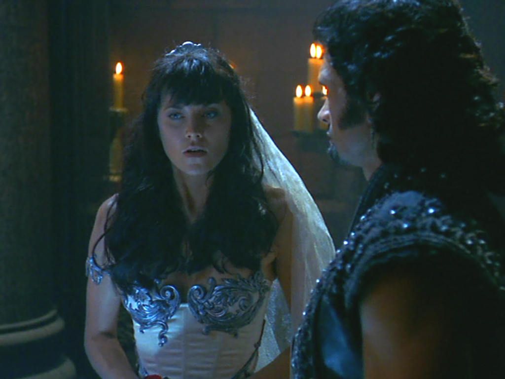 Xena prepares to marry Ares.
