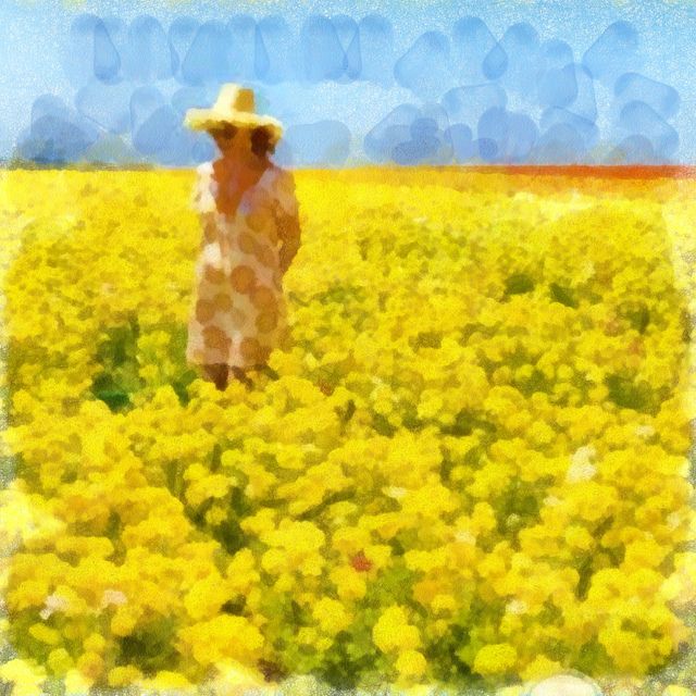 flowers photo: Women in Yellow Flowers - Watercolors Painting 9131972718_3752f57158_z.jpg