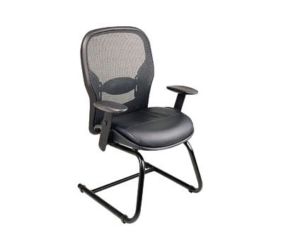 Office Star SPACE Matrex - Black Leather & Mesh Guest Chair OfficeStarSPACEMatrexLeatherMeshGuestChairBlack 1 Three Deluxe Boardroom Chairs at Affordable Price