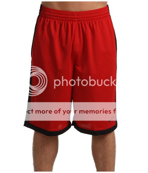 NEW Nike Double Crossover Mesh Basketball Shorts L RedBk