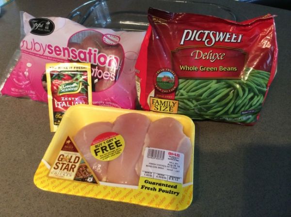 Ingredients for One Dish Chicken Meal