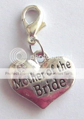 MOTHER OF THE BRIDE CLIP ON CHARM WITH RHINESTONE DETAIL  